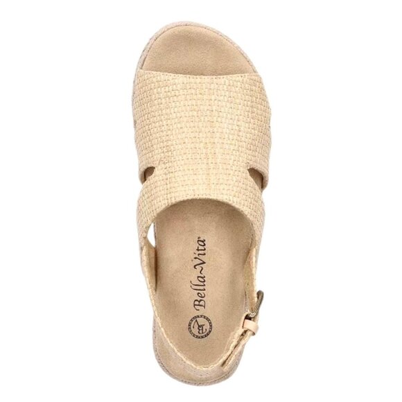 Bella~Vita KATO Slingback Sandals Espadrilles Flatform Natural Woven - Picture 6 of 8